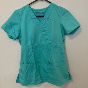Scrub top with matching bottoms
